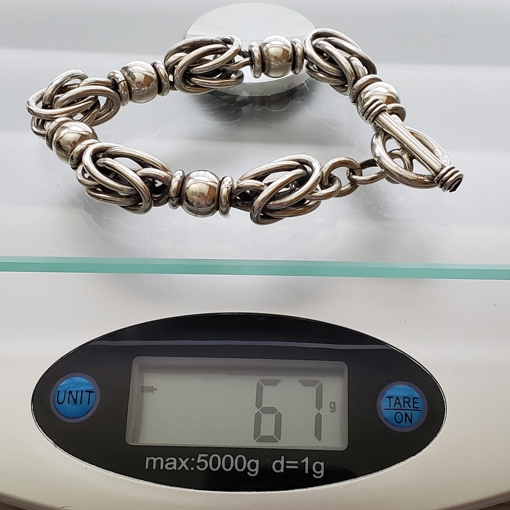 FLASH SALE! Silpada Rare Sterling Silver Byzantine Toggle Vintage Bracelet B0204 - Picture 11 of 15